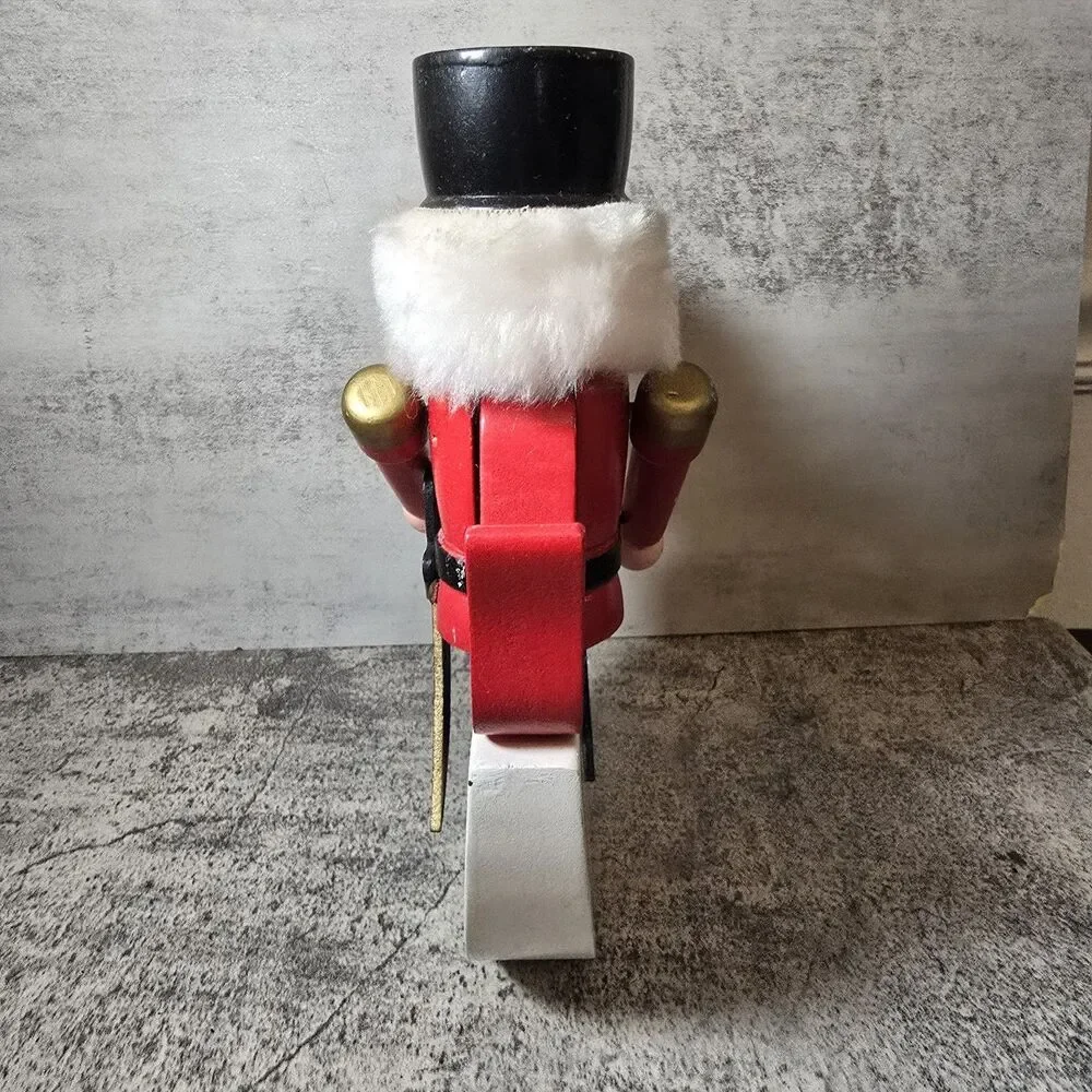 Vintage Erzgebirge Wooden Soldier Nutcracker White Rocking Horse East Germany